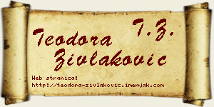 Teodora Zivlaković vizit kartica